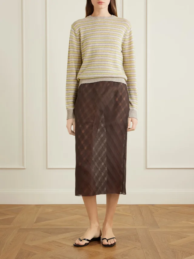 AURALEE Striped cashmere sweater in Beige, photo 2 of 2 from NET-A-PORTER (Canada)