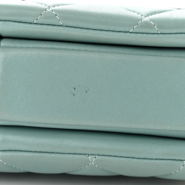 Chanel Quilted Small Trendy CC Flap Dual Handle Bag Light Blue in Blue Lambskin from FASHIONPHILE, photo 12 of 15