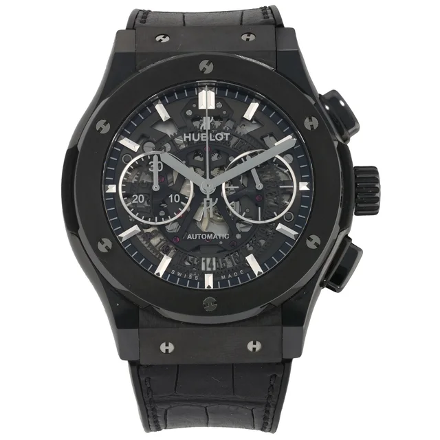 Hublot Classic Fusion 525.CH.0170.LR 45mm Titanium Watch in Leather from H&T