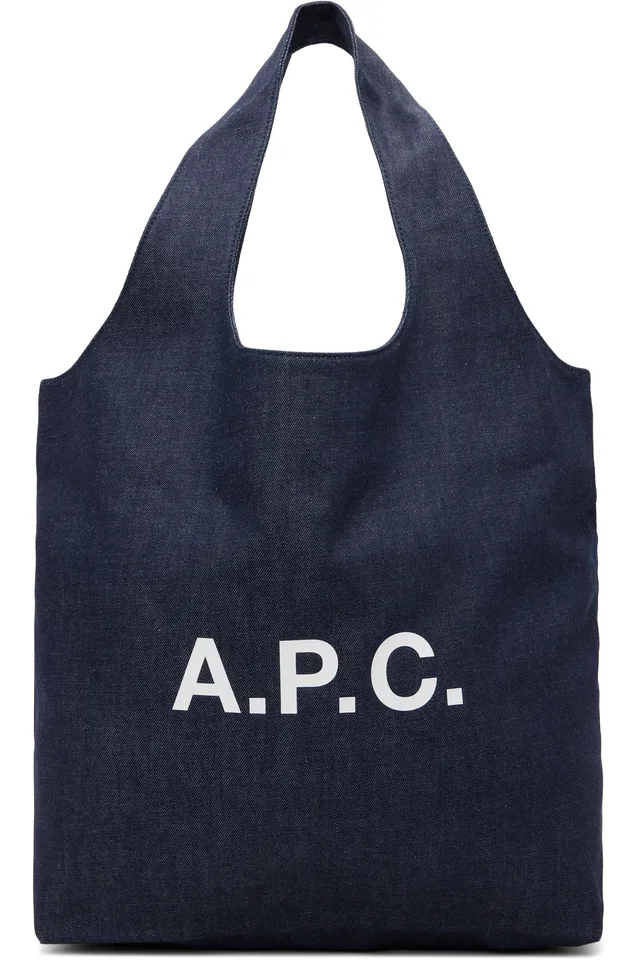 A.P.C. Navy Ninon Denim Tote, image 1 of 1 from SSENSE
