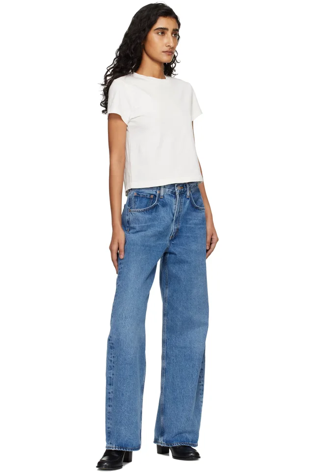 AGOLDE Blue Low Curve Jeans, photo 4 of 4 from SSENSE