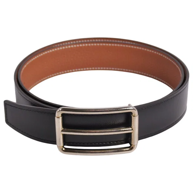 Hermès Belt Leather Reversible Buckle les in Leather from The Reluxe