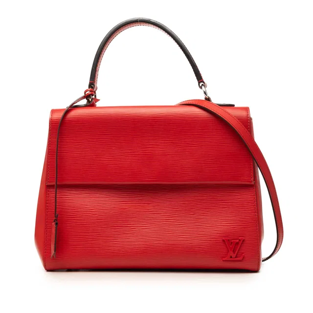Red Louis Vuitton Epi Cluny MM Satchel in Red Leather from Designer Revival