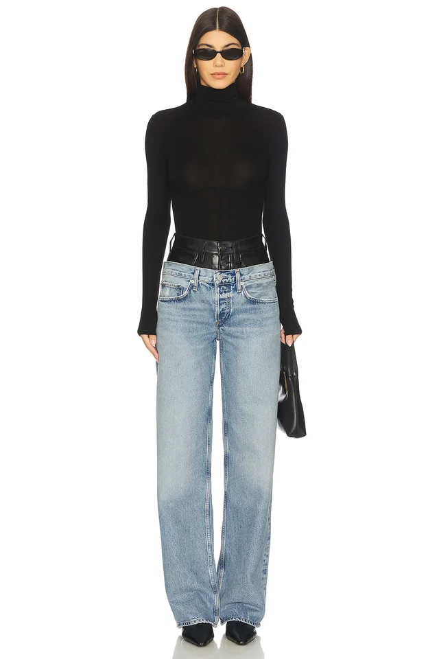 AGOLDE Elson High Rise Loose Jeans in Detox & Outbreak, photo 5 of 6 from REVOLVE (Canada)