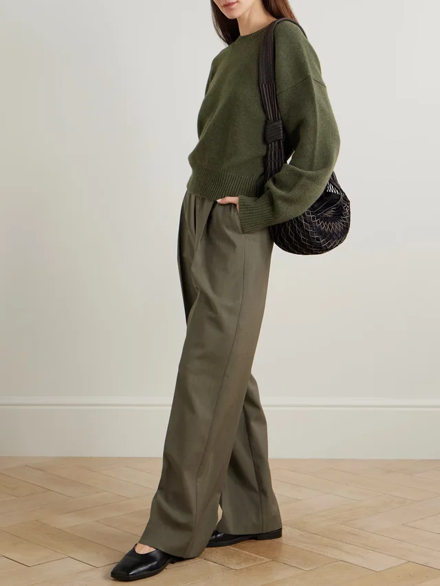 ANOTHER TOMORROW Recycled-cashmere and wool-blend sweater in Green, photo 2 of 2 from NET-A-PORTER (Canada)