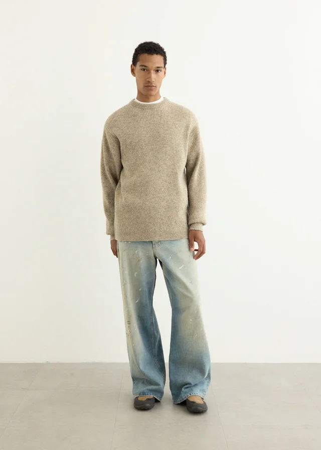 Yaeca Natural Wool Knit in Beige from Incu, photo 1 of 1