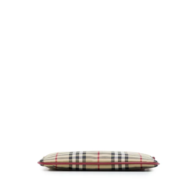 Beige Burberry Haymarket Check Nylon Peyton Crossbody in Beige Nylon from Designer Revival, photo 3 of 6