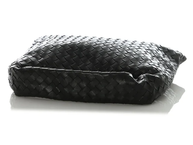 Bottega Veneta Small Black Intrecciato Hop Bag in Black Woven leather from Ann's Fabulous Finds, photo 8 of 10