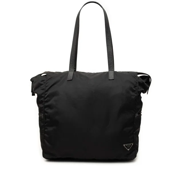 Black Prada Tessuto Tote in Black Nylon from Designer Revival
