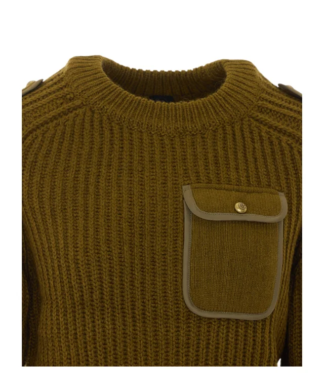 Pinko Chest Pocket Ribbed Sweater, photo 3 of 5 from SENSER