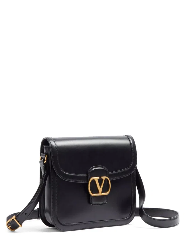 Valentino Garavani Shoulder Bag — Black Calf Leather in Black Calfskin from HEWI