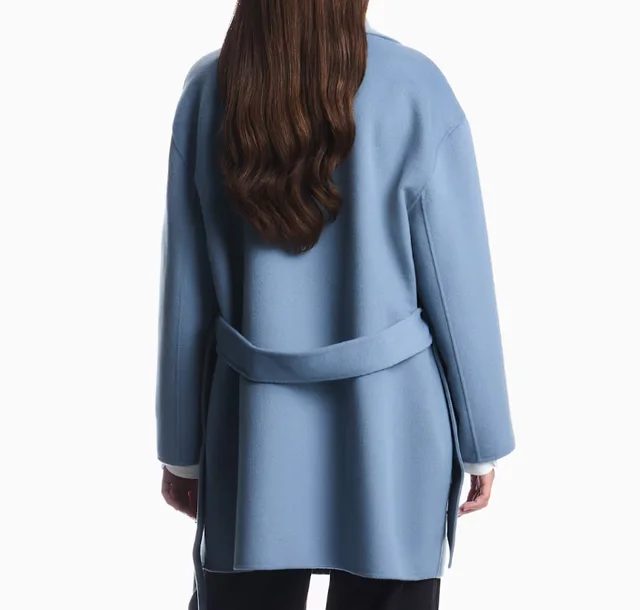 Emporio Armani Blouson jacket in wool and cashmere with wide lapels, photo 2 of 3 from SENSER