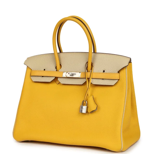 Hermès Special Order (HSS) Birkin 35 Soleil, Parchemin Togo Palladium Hardware in Togo leather from Madison Avenue Couture, photo 5 of 9