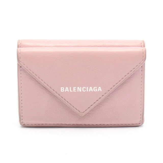 Balenciaga Paper Mini Wallet Trifold Wallet in Leather from LuxUness