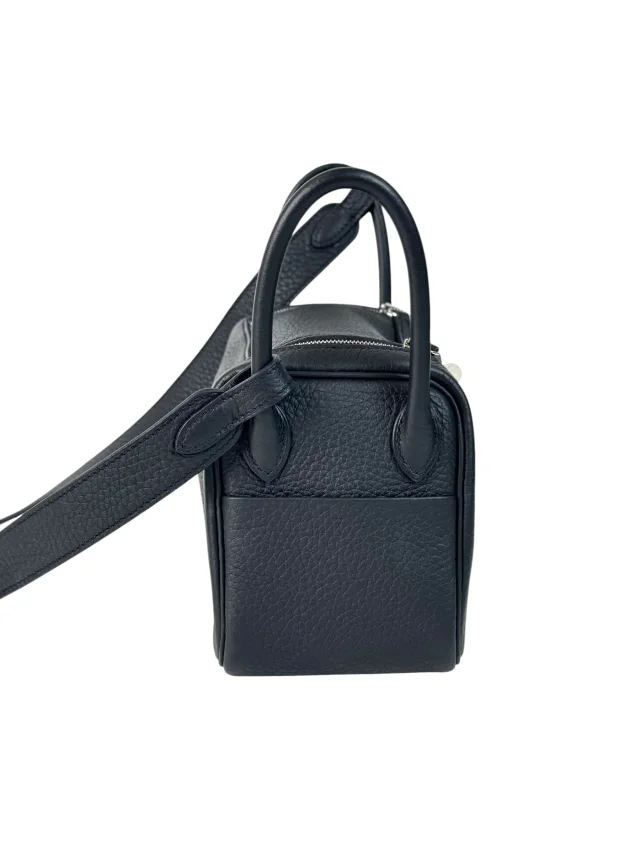 Hermès Black Lindy Mini Bag In Clemence in Black Clemence leather from Luxury Promise, photo 2 of 6