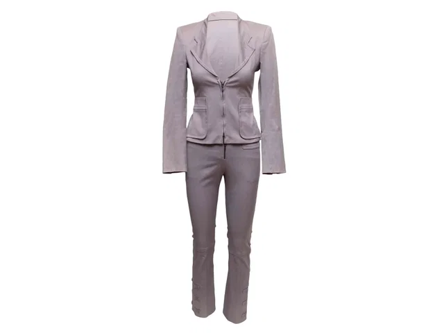 Light Purple Yves Saint Laurent Tom Ford Era Pant Suit Size FR 34 in Purple from Designer Revival