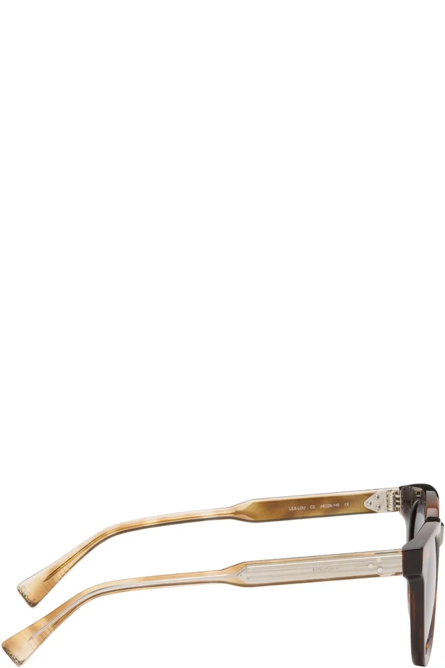 A.P.C. Brown 'Les Lou' Sunglasses, photo 2 of 3 from SSENSE