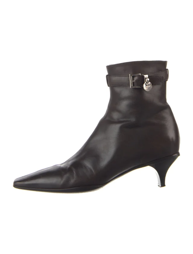 Prada Leather Boots in red|brown Leather from The RealReal
