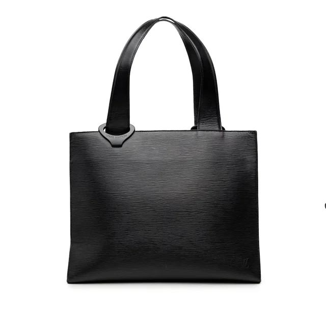 Black Louis Vuitton Epi Gemeaux Tote Bag in Black Leather from Designer Revival