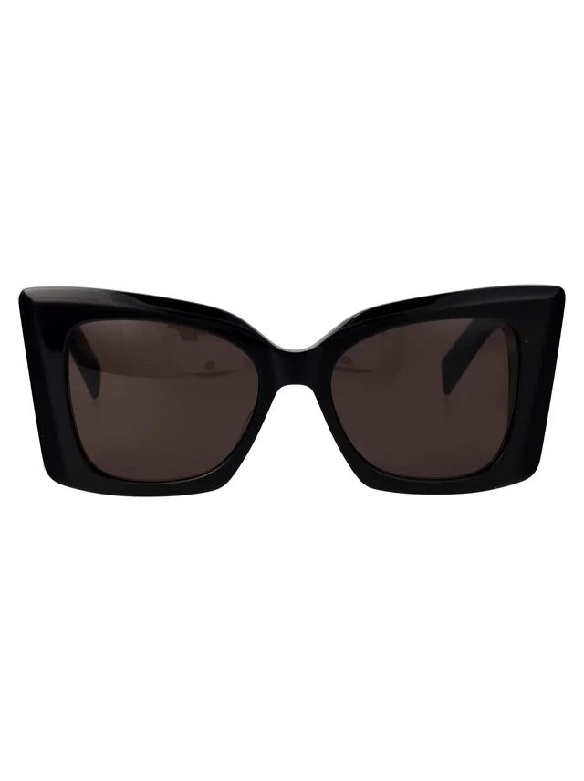 Saint Laurent Slm119 Sunglasses — Black Acetate in Black from HEWI