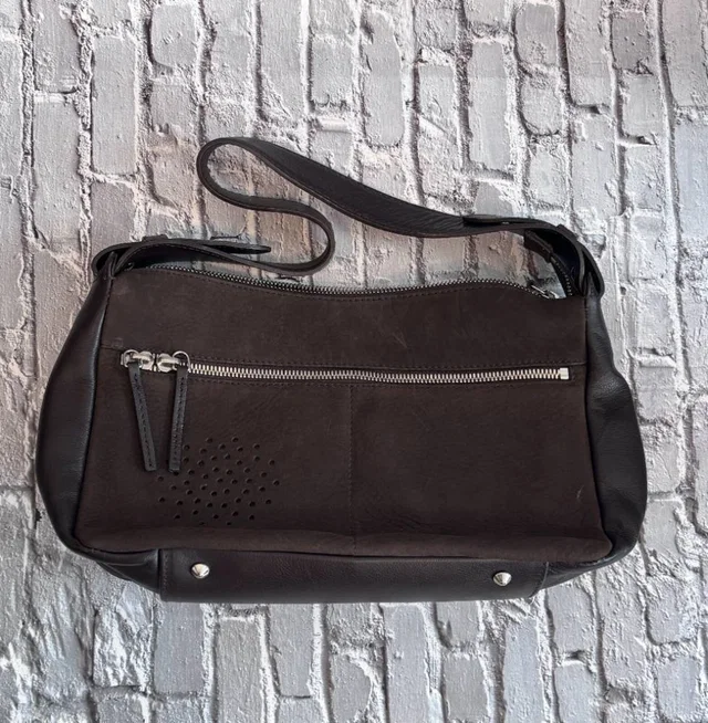 Furla Women's Bag in Brown Caviar leather from Oxfam Online Shop