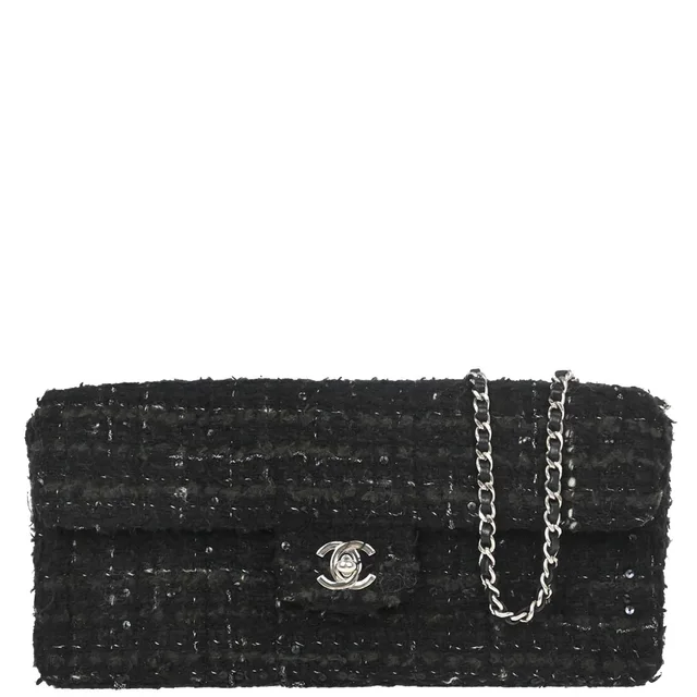 Chanel 2002-2003 Black Tweed East West Shoulder Bag in Black Tweed from AMORE Vintage Tokyo