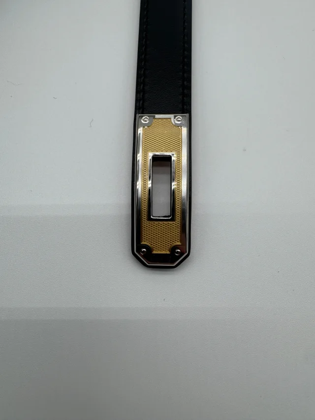 Hermès Kelly Splas'H 18 Belt Black Box Leather Palladium Hardware in Black Box leather from Luxury Promise, photo 2 of 9