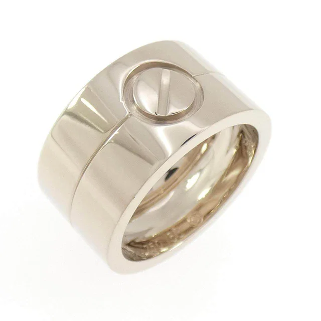 Cartier High Love 18K White Gold Ring Size 13 in White from LuxUness