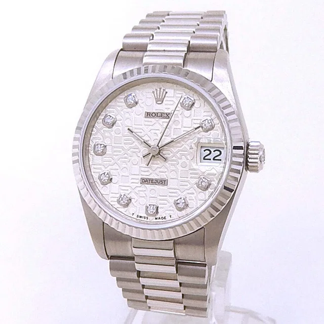 Rolex Datejust Automatic Diamond Silver Dial Ladies Watch 68279 in silver|gold|white|gray from Jomashop.com