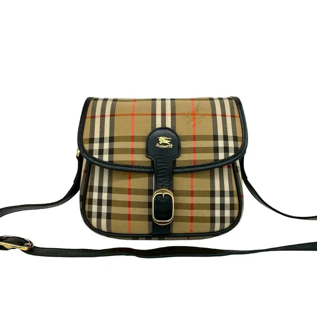 Burberry Canvas Leather Shoulder Bag in Canvas from LuxUness