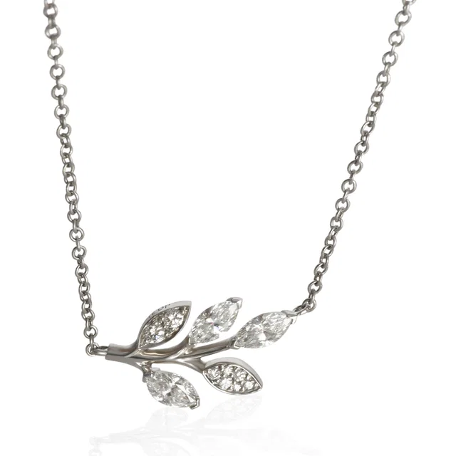 Tiffany & Co. Platinum Diamond Victoria Vine Necklace 950 from HEWI