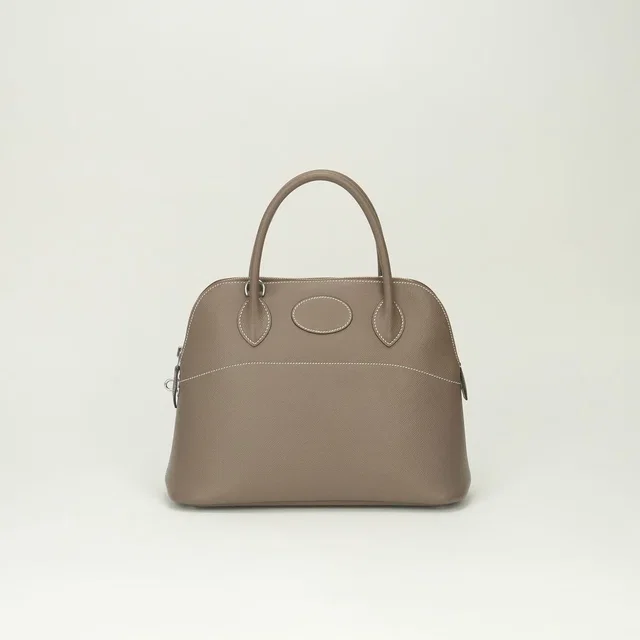 Hermès Bolide 31 Tote Epsom Etoupe Gray Silver Handbag Veau in Taupe Epsom leather from The Reluxe