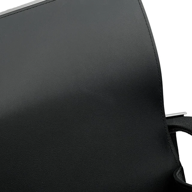 Hermès Geta Black Chevre Myzore Goatskin in Black Goatskin from GALLERY RARE, photo 12 of 17