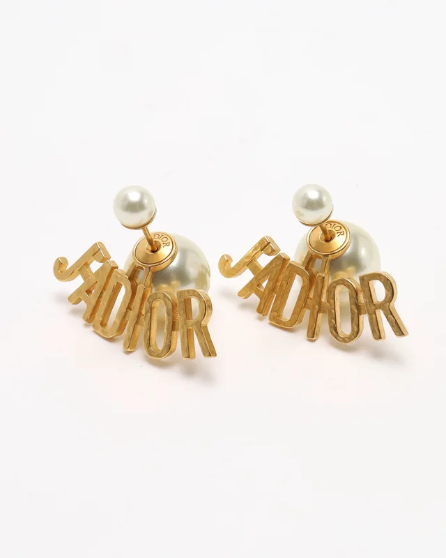 Dior J'Adior Pearl Tribales Earrings in Silk from A Retro Tale, photo 4 of 4