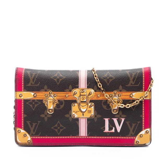 Brown Louis Vuitton Monogram Summer Trunks Pochette Weekend Crossbody Bag in Brown Coated canvas from Designer Revival