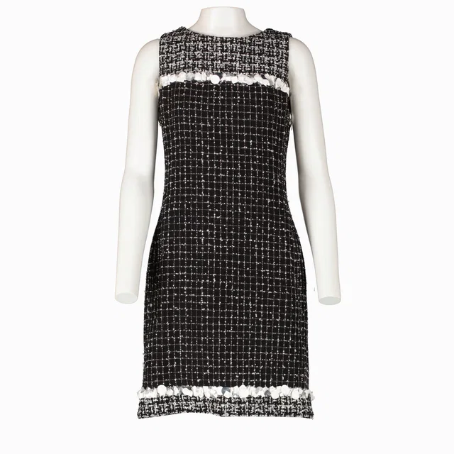 Chanel 09P Black Tweed Sequin Dress - Size 36 in Black Tweed from Labellov