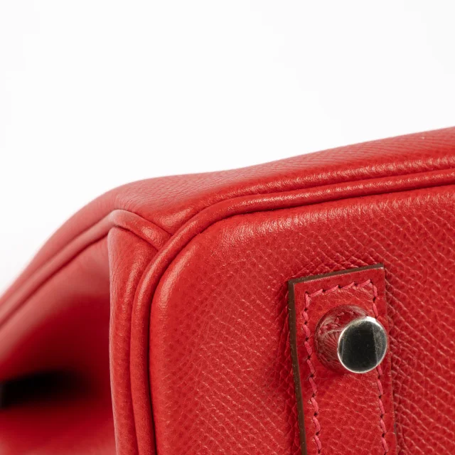 Hermès Birkin 30 Rouge Casaque Epsom PHW in Red Epsom leather from Labellov, photo 9 of 12