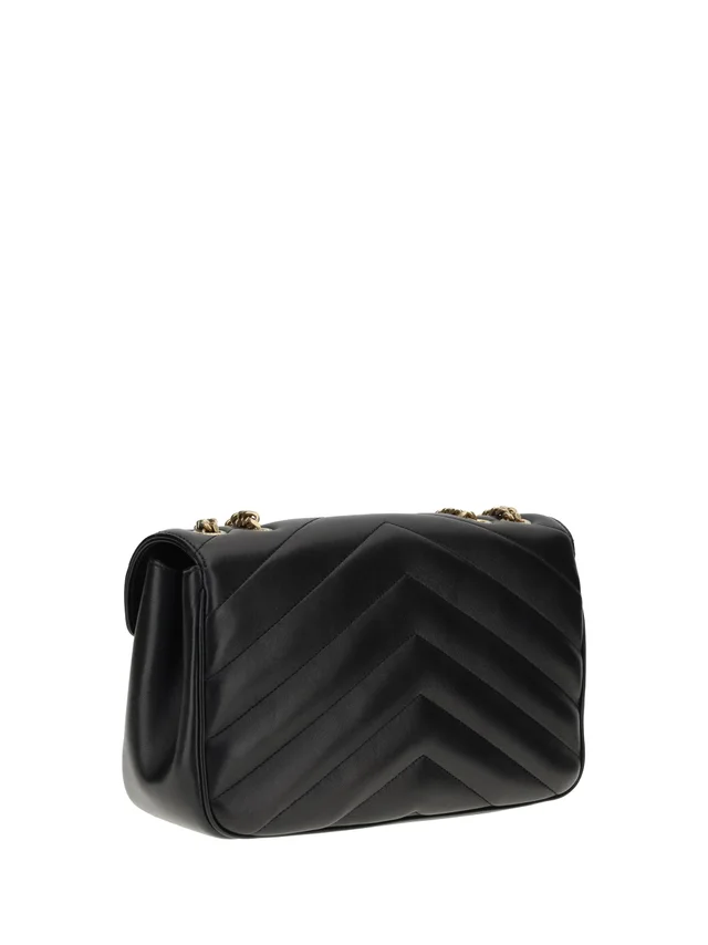 Saint Laurent Loulou Shoulder Bag — Black Lamb Ovis Aries in Black Lambskin from HEWI, photo 2 of 2
