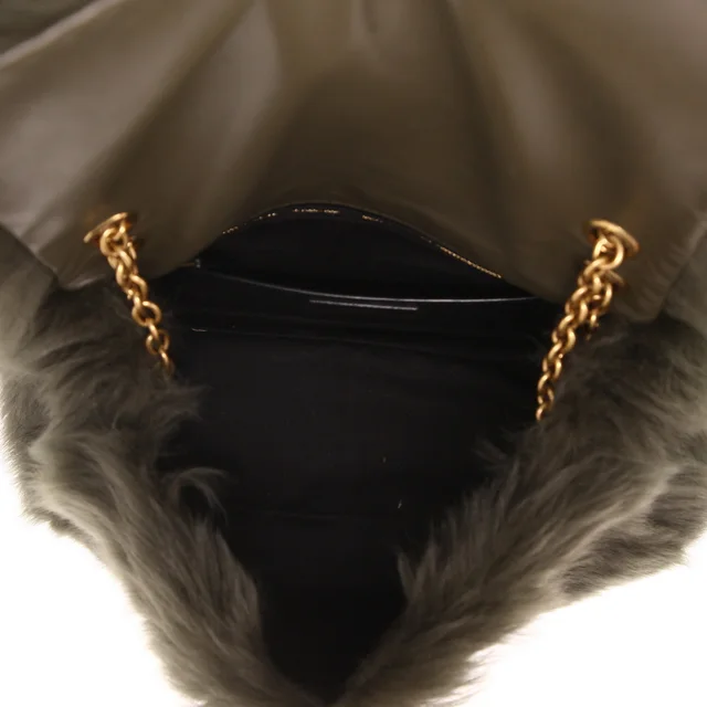 Saint Laurent Jamie handbag in Green Leather from Collector Square, photo 5 of 5