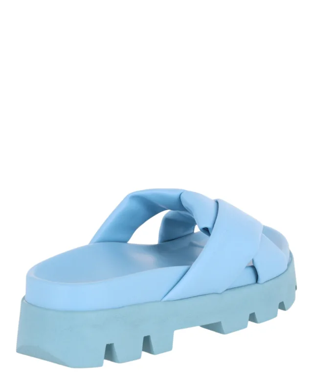 Salvatore Ferragamo Air Lug Slides in blue, photo 3 of 6 from ShopSimon