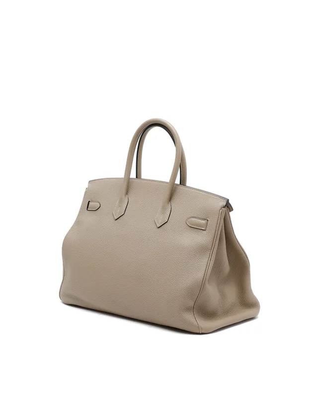 Hermès Birkin 35 Gris Tourterelle Togo Bag in Grey Togo leather from A Retro Tale, photo 3 of 12