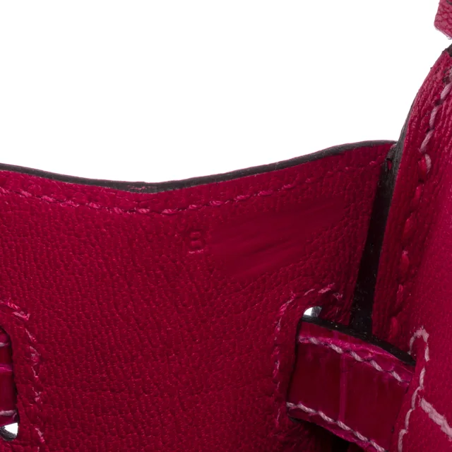 Sac Hermes Birkin 25 En Cuirs Exotiques Rose - 103600 Mexico Handbag in Pink Crocodile from HEWI, photo 5 of 8