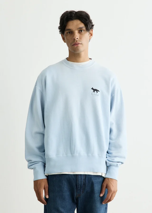 Maison Kitsune x Kuro Sunfaded Fox Sweatshirt in Blue from Incu, photo 1 of 1