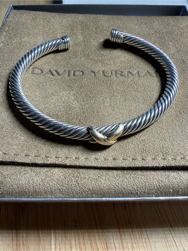 David Yurman Two-Tone Cable Bracelet - Silver & Gold Knot in silver|gold|gray from Poshmark