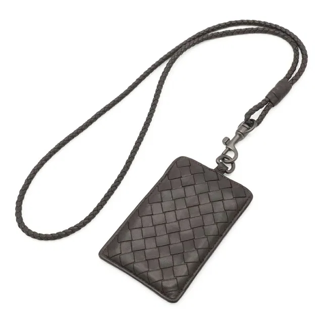 Bottega Veneta Intrecciato Leather ID Card Holder in Woven leather from LuxUness