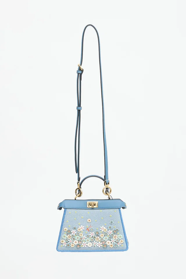 Fendi Denim Petite ISeeU Peekaboo Bag in Denim from VSP Consignment