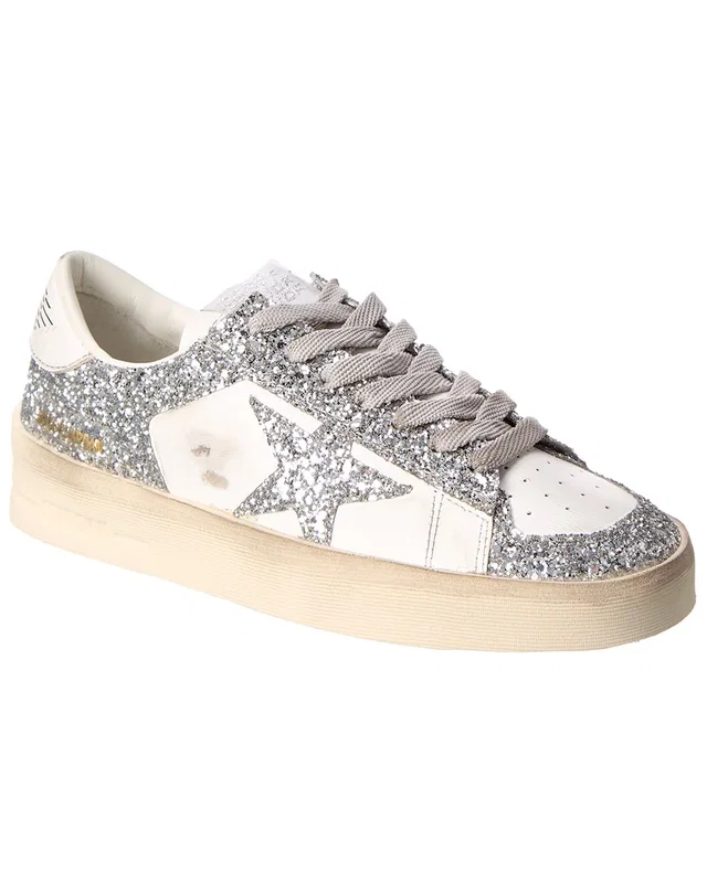 Golden Goose Stardan Glitter & Leather Sneaker, image 1 of 1 from Gilt