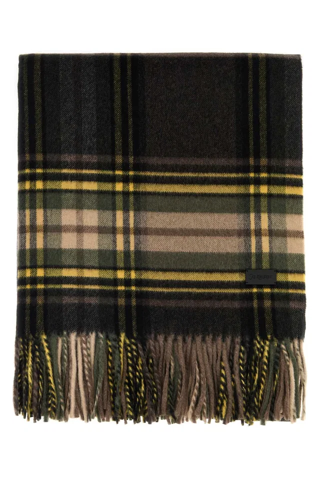 Saint Laurent Etole Scarf — Black Exterior: Cashmere Wool Scarfs in Black Cashmere from HEWI