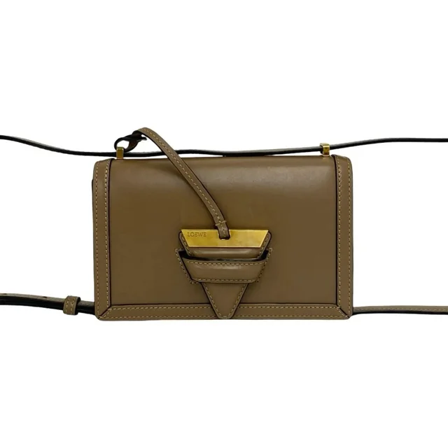 Loewe Barcelona Logo Hardware Leather Mini Shoulder Bag/Sacoche/Pouch Beige 49106 in white|neutral Leather from Grailed