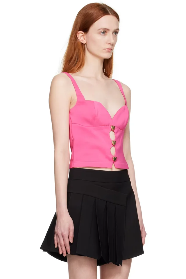 Marco Rambaldi Pink Cutout Tank Top, photo 2 of 4 from SSENSE